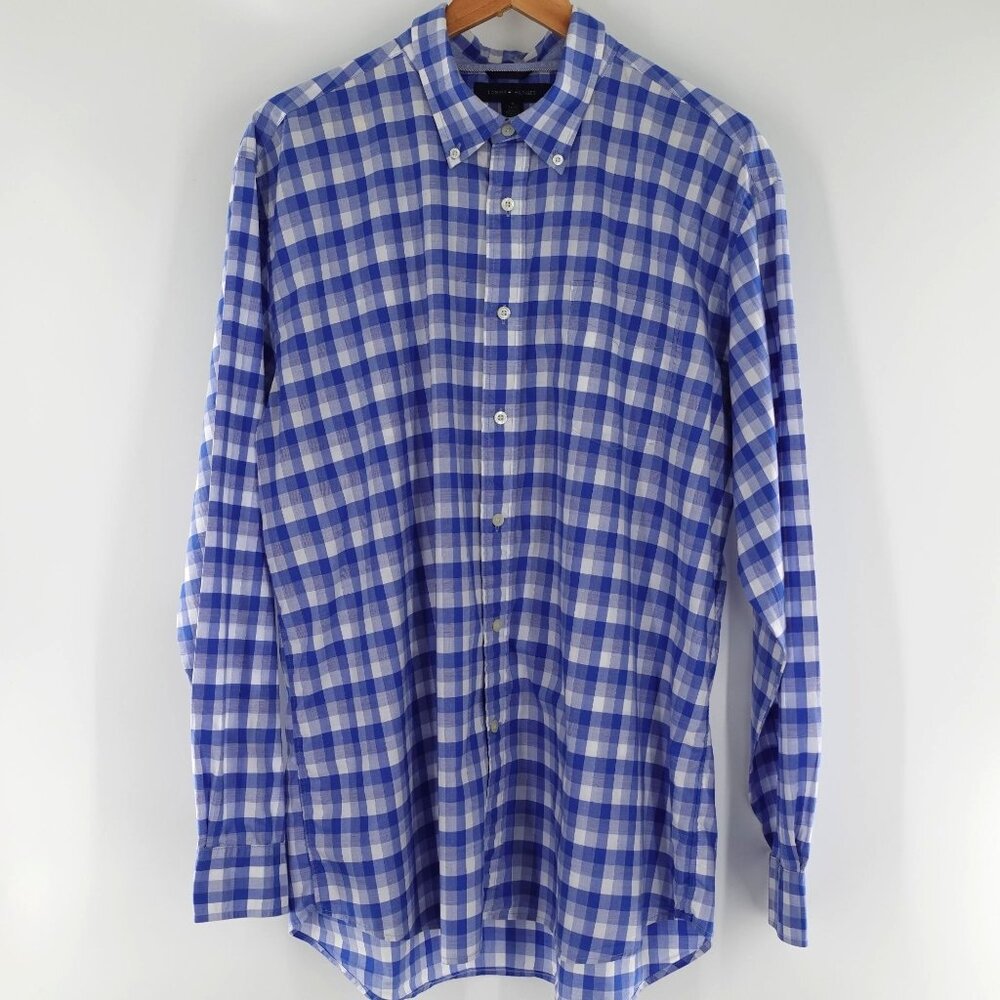 Tommy Hilfiger XL Gingham Check Classic Fit Long Sleeve Button Down Shirt